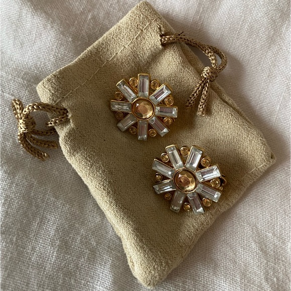 Kate Spade crystal and gold earrings - Picture 4 of 4